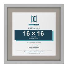 Light Grey 20 x 20 inch picture frame with a Dawn Grey mount for a 16 x 16 inch photo