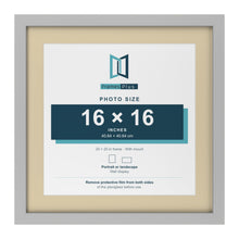 Light Grey 20 x 20 inch picture frame with an ivory mount for a 16 x 16 inch photo