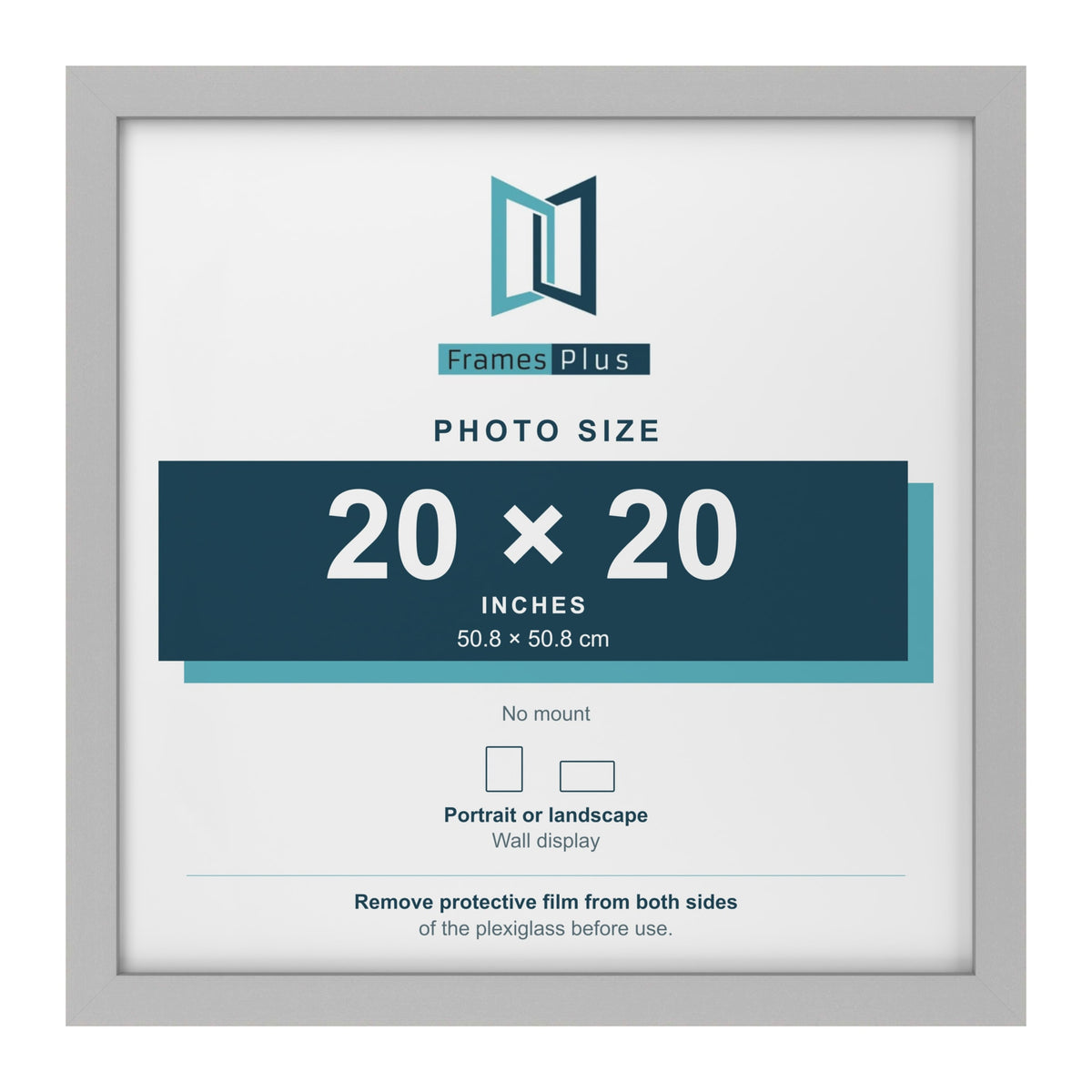 Light Grey picture frame for a 20 x 20 inch photo