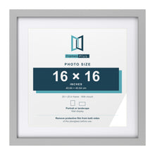 Light Grey 20 x 20 inch picture frame with a white mount for a 16 x 16 inch photo