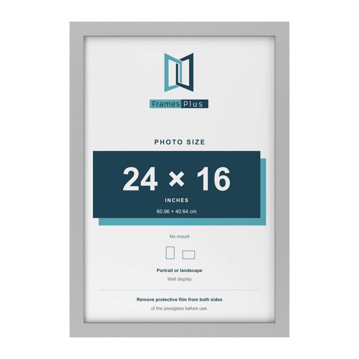 Light Grey picture frame for a 24 x 16 inch photo