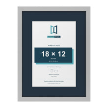Light Grey 24 x 18 inch picture frame with a Pacific Blue mount for an 18 x 12 inch photo