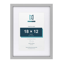 Light Grey 24 x 18 inch picture frame with a white mount for a 18 x 12 inch photo
