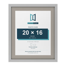 Light Grey 24 x 20 inch picture frame with a Dawn Grey mount for a 20 x 16 inch photo