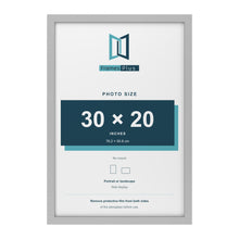 Light Grey picture frame for a 30 x 20 inch photo