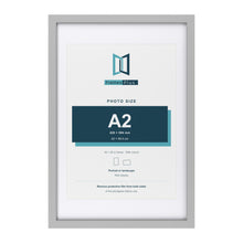 Light Grey 30 x 20 inch picture frame with a white mount for an A2 photo