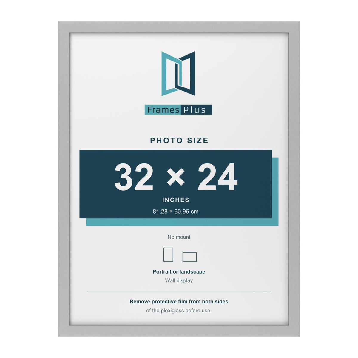 Light Grey picture frame for a 32 x 24 inch photo