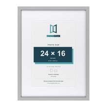 Light Grey 32 x 24 inch picture frame with a white mount for a 24 x 16 inch photo