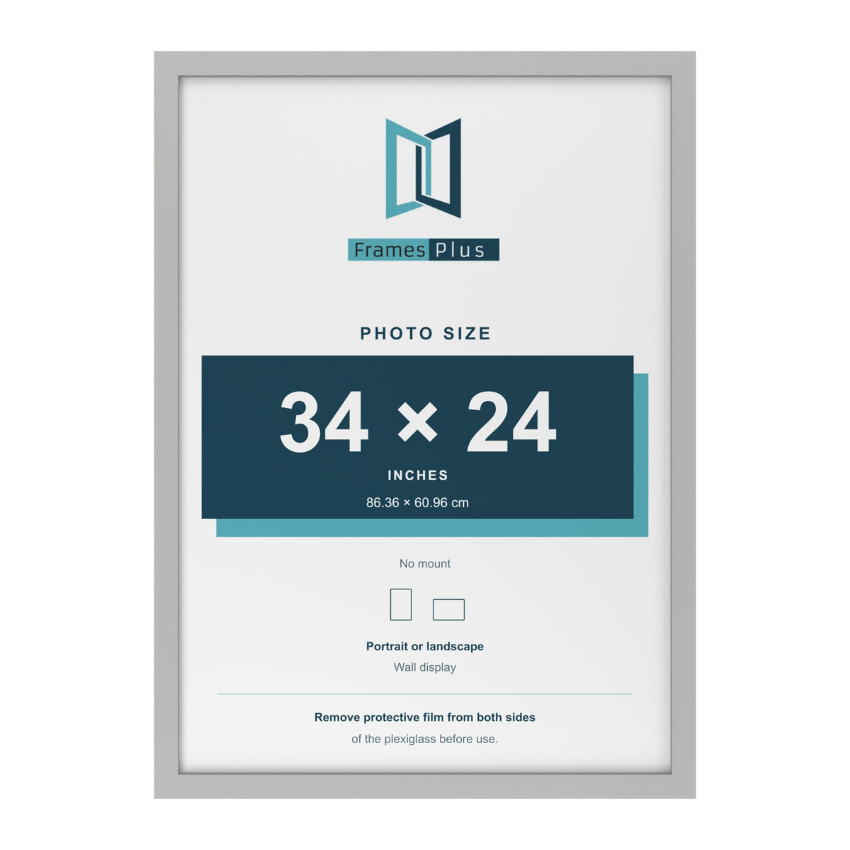 Light Grey picture frame for a 34 x 24 inch photo