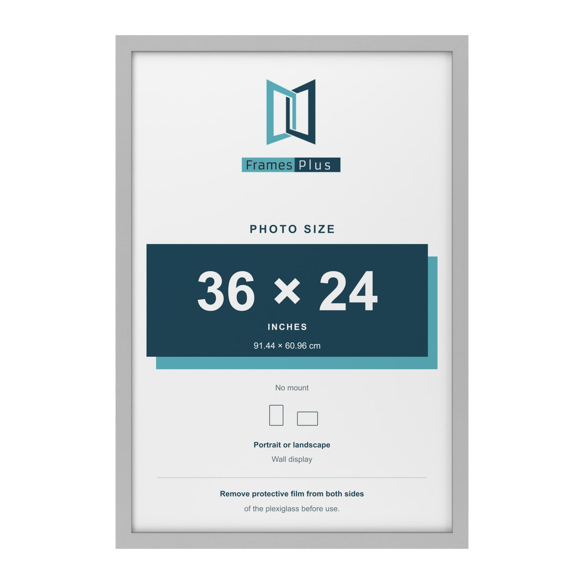 Light Grey picture frame for a 36 x 24 inch photo