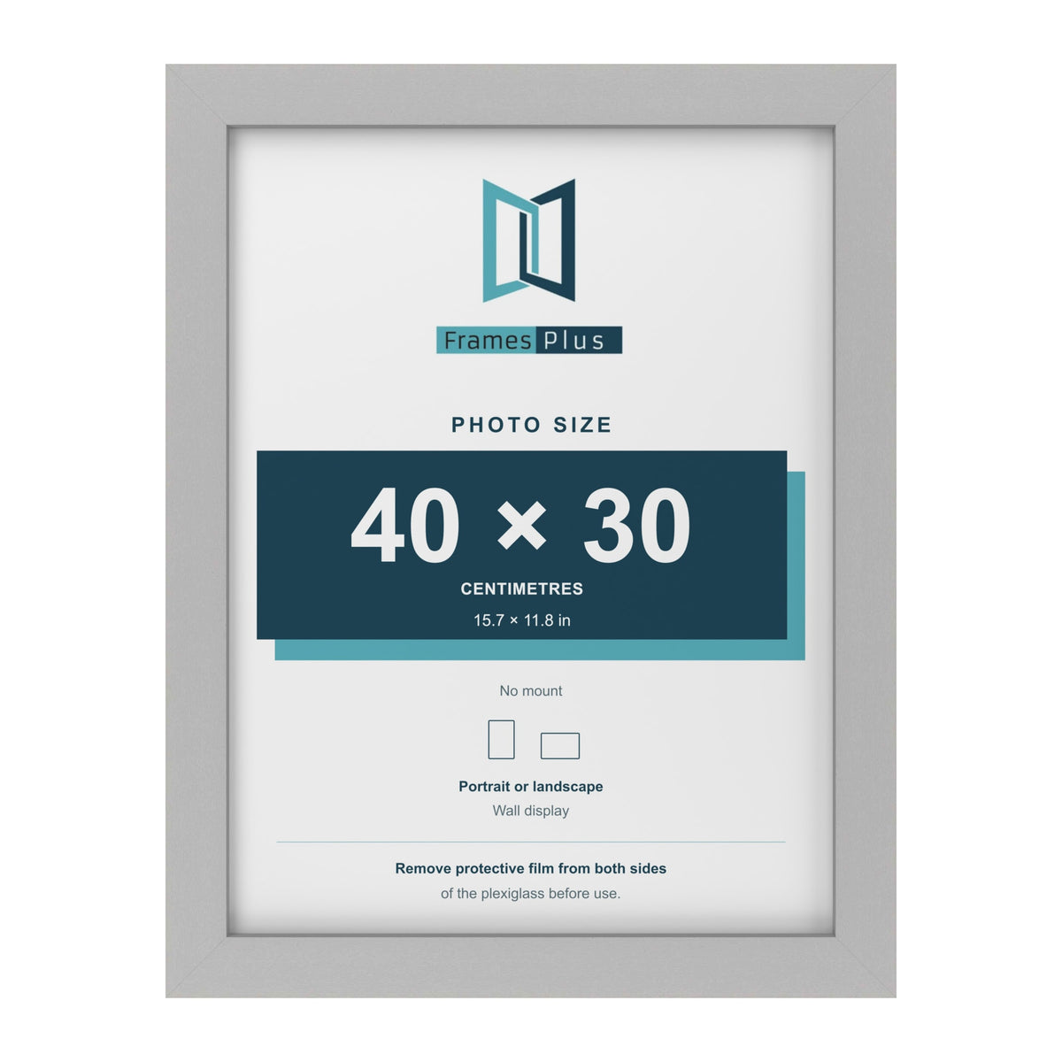 Light Grey picture frame for a 40 x 30 cm photo