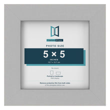 Light Grey picture frame for a 5 x 5 inch photo