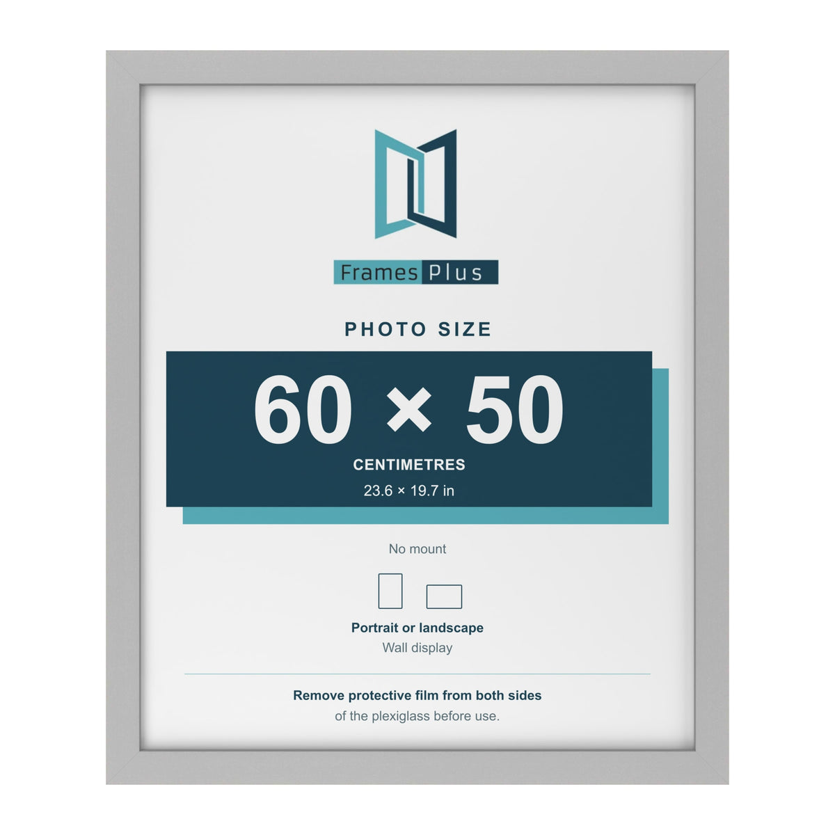 Light Grey picture frame for a 60 x 50 cm photo