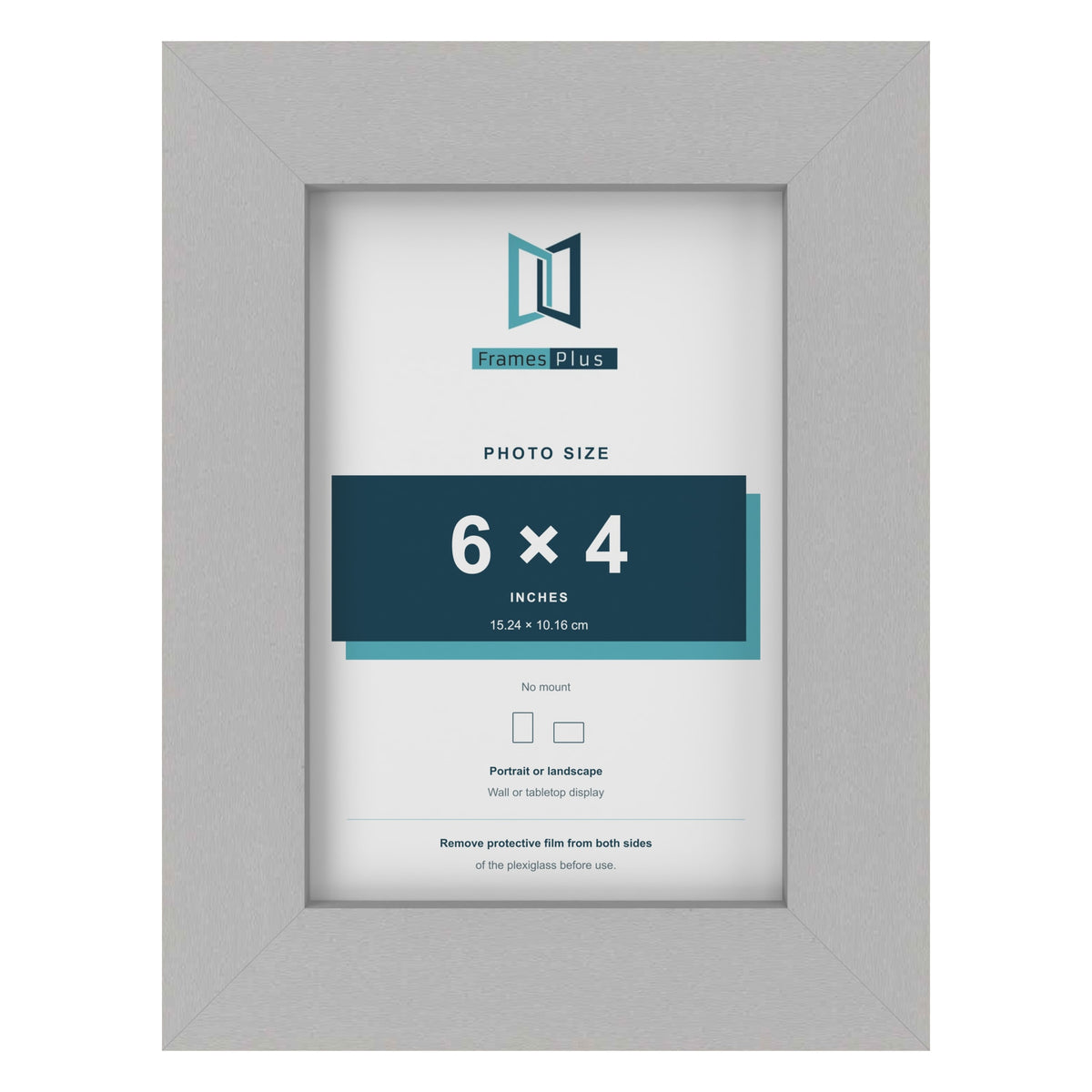 Light Grey picture frame for a 6 x 4 inch photo