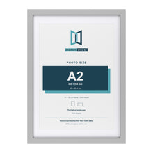 Light Grey 70 x 50 cm picture frame with a white mount for an A2 photo