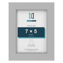 Light Grey picture frame for a 7 x 5 inch photo