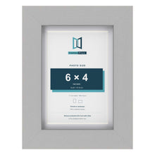 Light Grey 7 x 5 inch picture frame with a white mount for a 6 x 4 inch photo