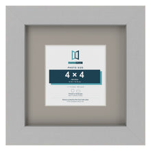 Light Grey 7 x 7 inch picture frame with a Dawn Grey mount for a 4 x 4 inch photo