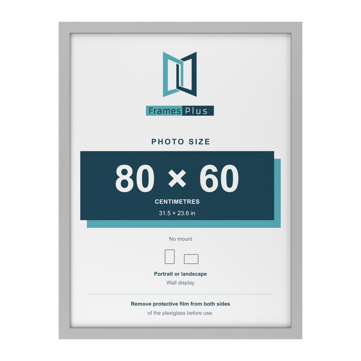 Light Grey picture frame for a 80 x 60 cm photo