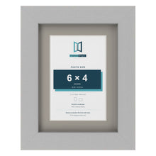 Light Grey 8 x 6 inch picture frame with a Dawn Grey mount for a 6 x 4 inch photo