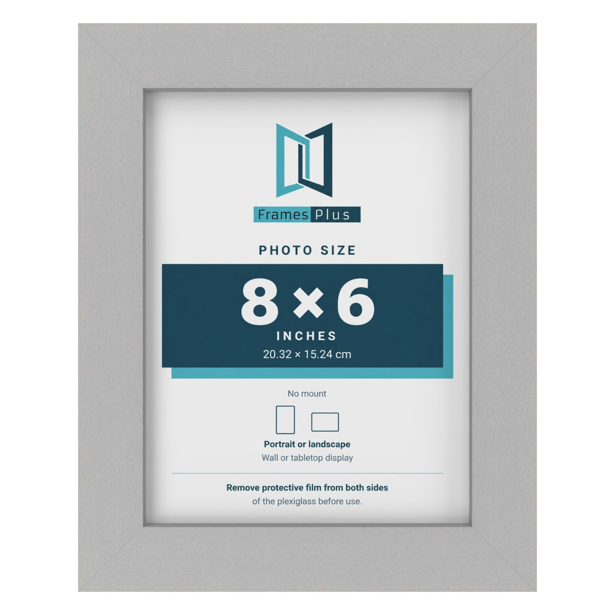Light Grey picture frame for a 8 x 6 inch photo