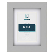 Light Grey 8 x 6 inch picture frame with a white mount for a 6 x 4 inch photo