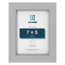 Light Grey 8 x 6 inch picture frame with a white mount for a 7 x 5 inch photo
