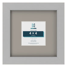 Light Grey 8 x 8 inch picture frame with a Dawn Grey mount for a 4 x 4 inch photo