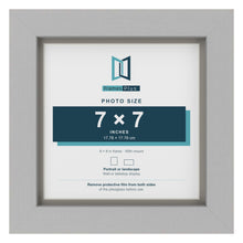 Light Grey 8 x 8 inch picture frame with a Dawn Grey mount for a 7 x 7 inch photo