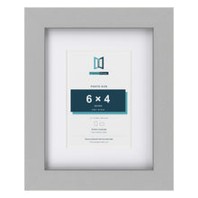 Light Grey 9 x 7 inch picture frame with a white mount for a 6 x 4 inch photo