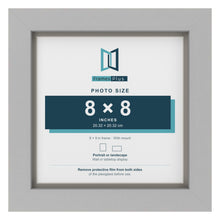 Light Grey 9 x 9 inch picture frame with a Dawn Grey mount for an 8 x 8 inch photo