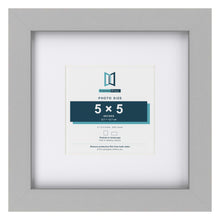 Light Grey 9 x 9 inch picture frame with a white mount for a 5 x 5 inch photo