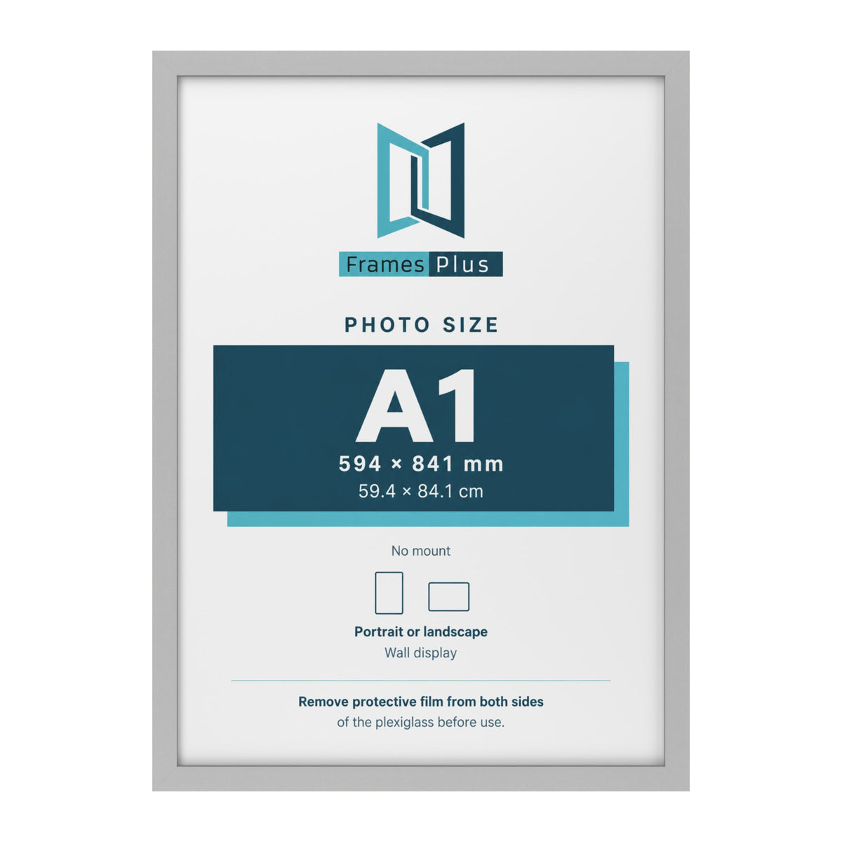 Light Grey picture frame for an A1 photo