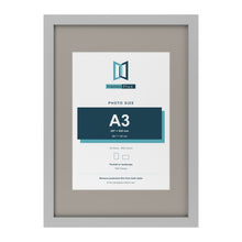 Light Grey A2 picture frame with a Dawn Grey mount for an A3 photo