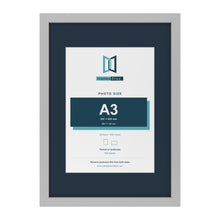 Light Grey A2 picture frame with a Pacific Blue mount for an A3 photo