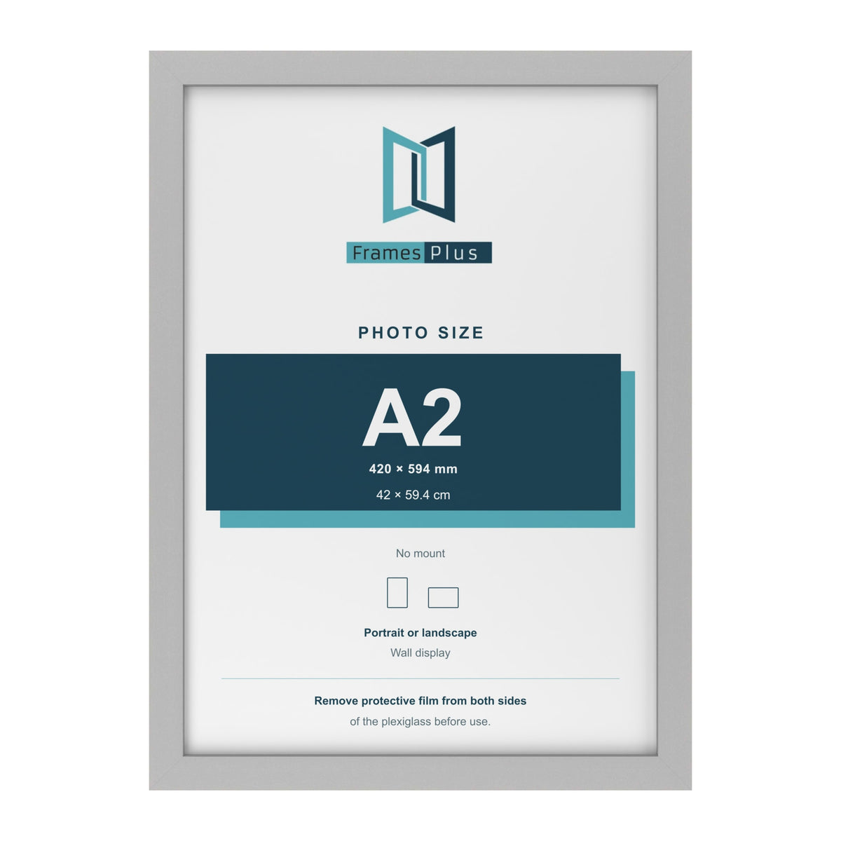 Light Grey picture frame for an A2 photo