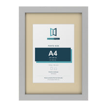 Light Grey A3 picture frame with an ivory mount for an A4 photo