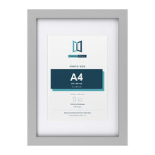 Light Grey A3 picture frame with a white mount for an A4 photo