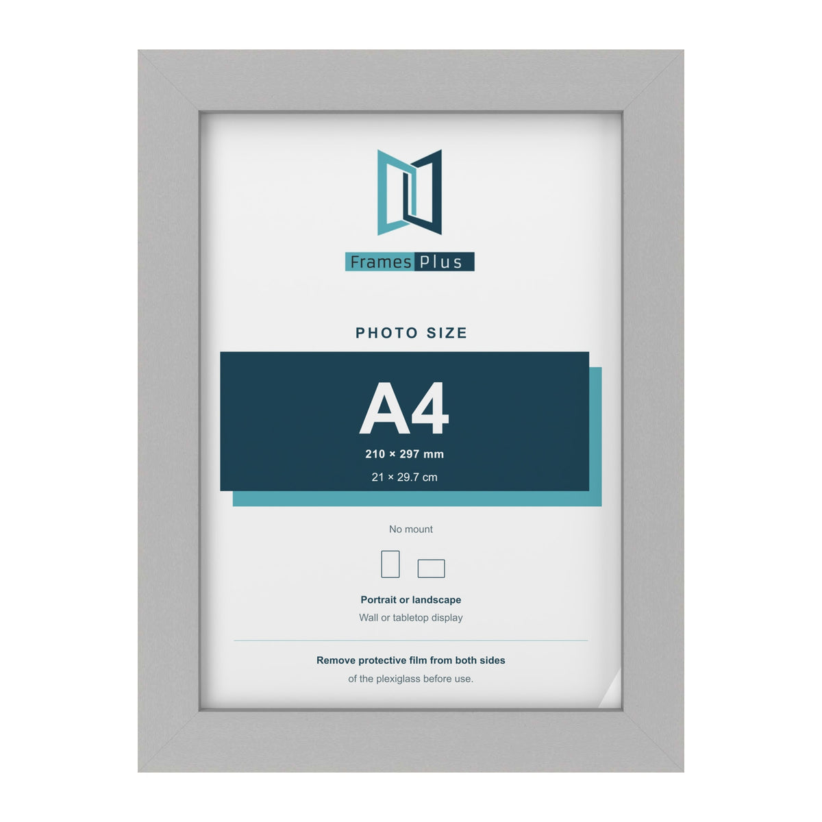 Light Grey picture frame for an A4 photo