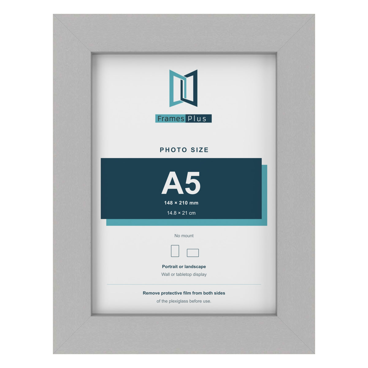 Light Grey picture frame for an A5 photo