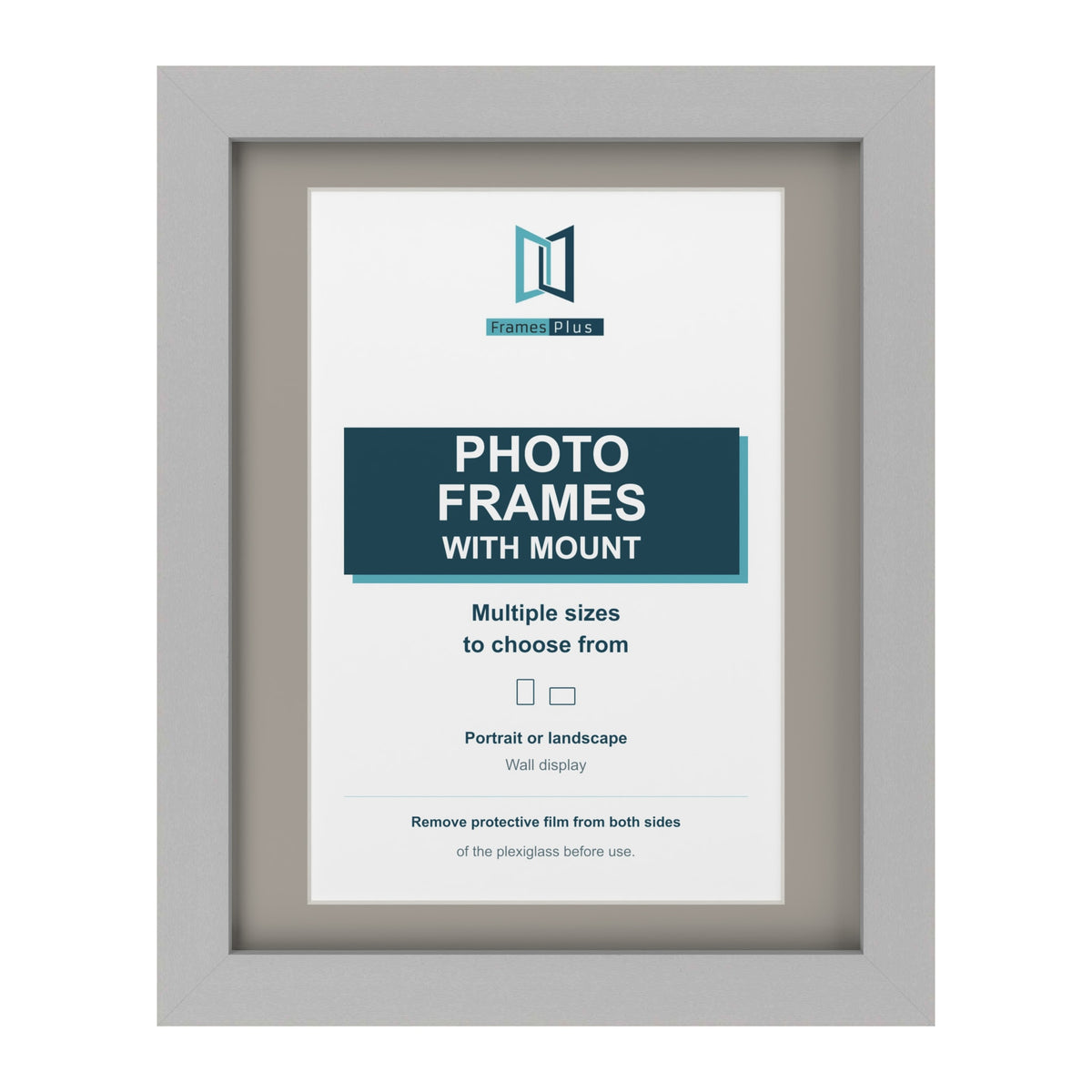 Light Grey picture frame with a Dawn Grey mount