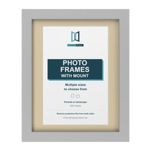Light Grey picture frame with an ivory mount