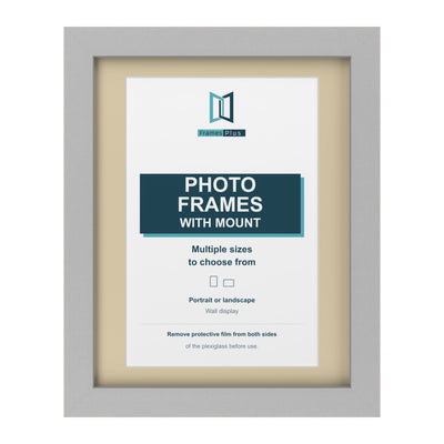 Classic Range Light Grey Picture, Photo & Poster Frame with Ivory Mount