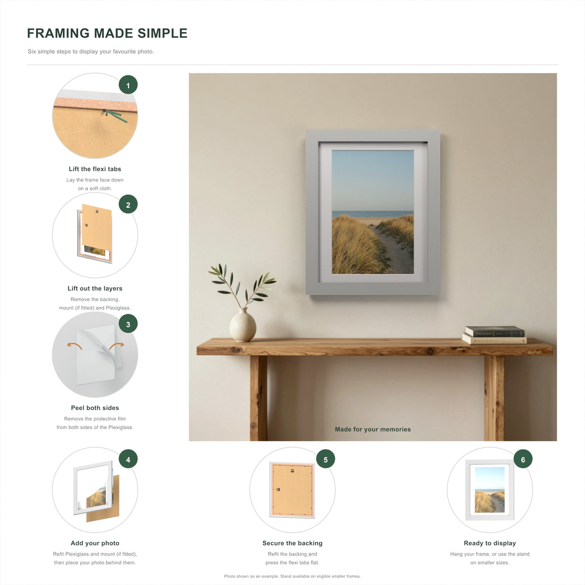 How to put a photo in a Light Grey frame with a white mount in six steps