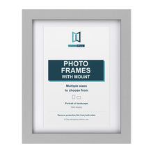Light Grey picture frame with a white mount