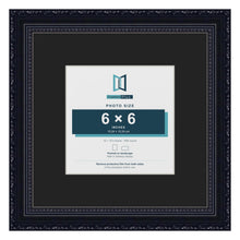 Louis Black 10 x 10 inch picture frame with a black mount for a 6 x 6 inch photo