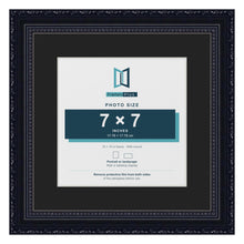 Louis Black 10 x 10 inch picture frame with a black mount for a 7 x 7 inch photo