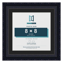 Louis Black 10 x 10 inch picture frame with a black mount for an 8 x 8 inch photo