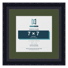 Louis Black 10 x 10 inch picture frame with a green mount for a 7 x 7 inch photo