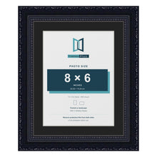 Louis Black 10 x 8 inch picture frame with a black mount for an 8 x 6 inch photo
